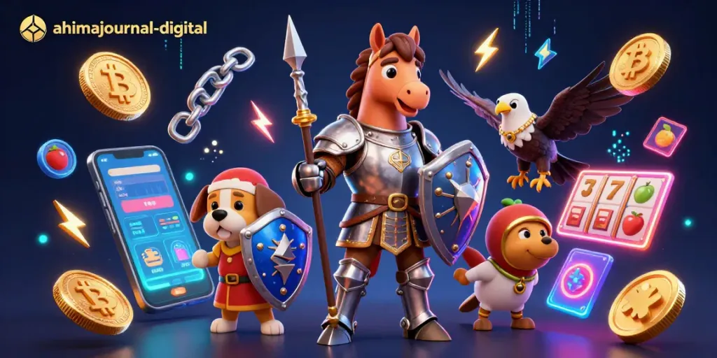 Engage with ahimajournal-digital's thrilling slots featuring a knight and puppy in an exhilarating casino scene.